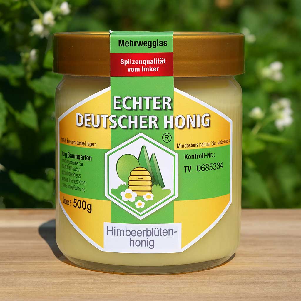 Deutscher himbeerbluetenhonig direkt vom imker